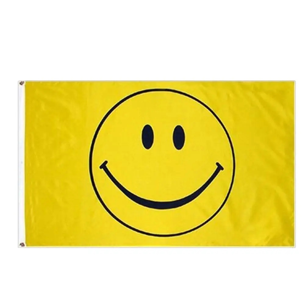 Banderas sonrientes amarillas soleadas